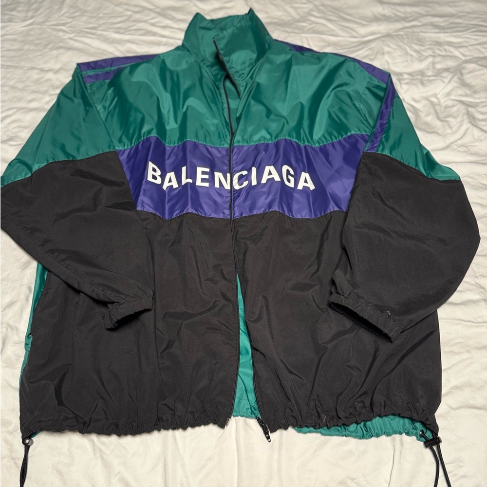 Balenciaga Green, Purple, and Black Windbreaker